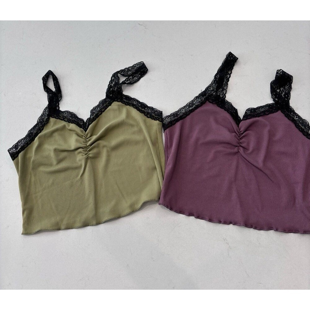 Romwe Bundle of 2 tank tops size small- green & purple